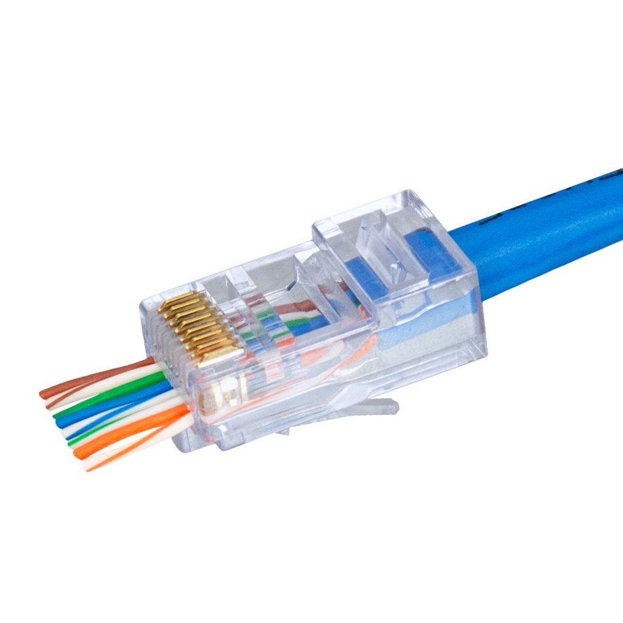 S45-1501 - Cat5e Unshielded - Pass-Through RJ45 - 50pc Clamshell