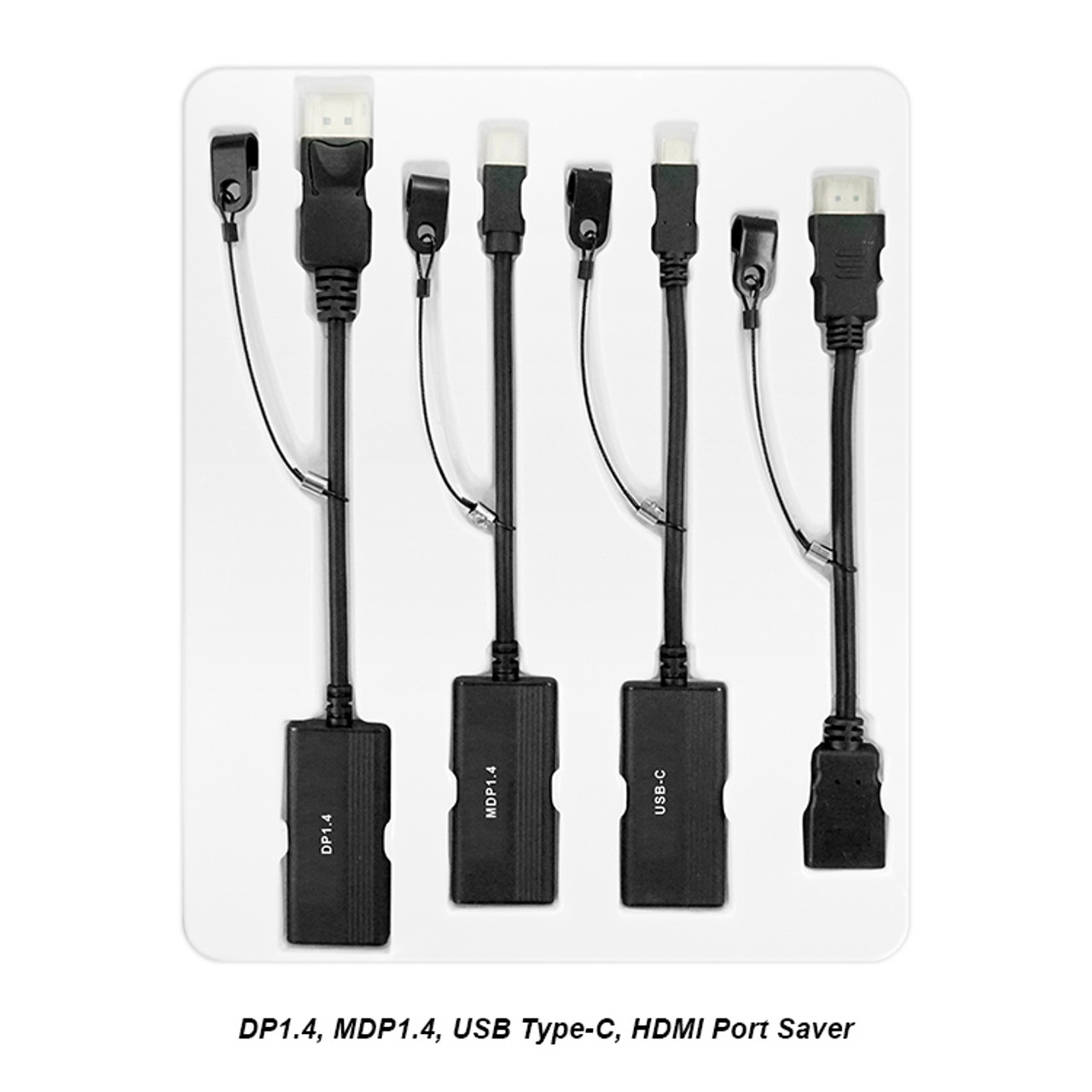 ProAV 4K Loaded Dongler: DP1.4, MDP1.4, USB Type C, HDMI Port Saver,  Source Harness, Dongler Ring - Boxed