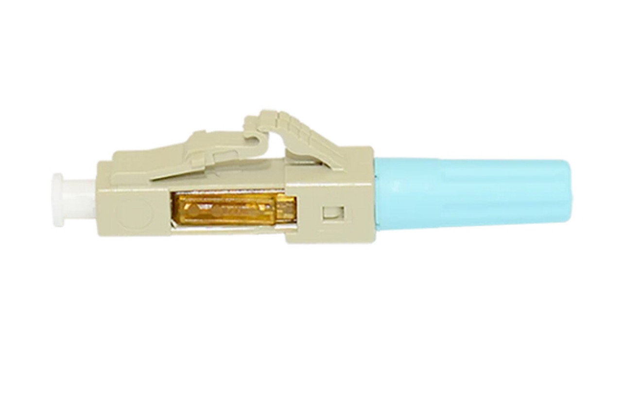 ECO Series™ Field-Assembly LC Type Multimode OM2/3/4 Fiber Optic Connectors - Aqua 1 unit (Distribution)