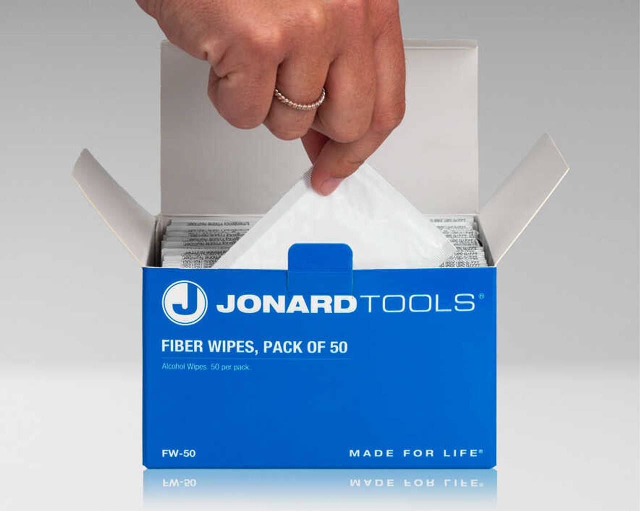 Jonard Tools Fiber Wipes, Wet (Pack of 50)