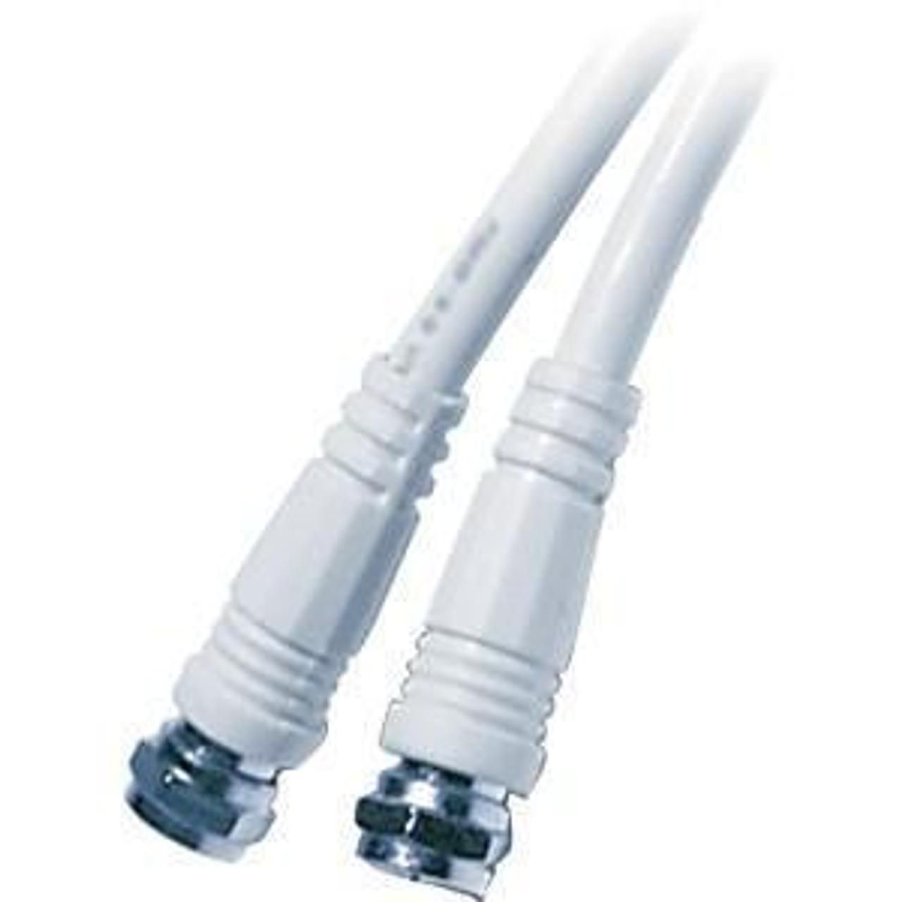 RG-6  25' Patch Cable White Jacket, Molded (Gold Contact)