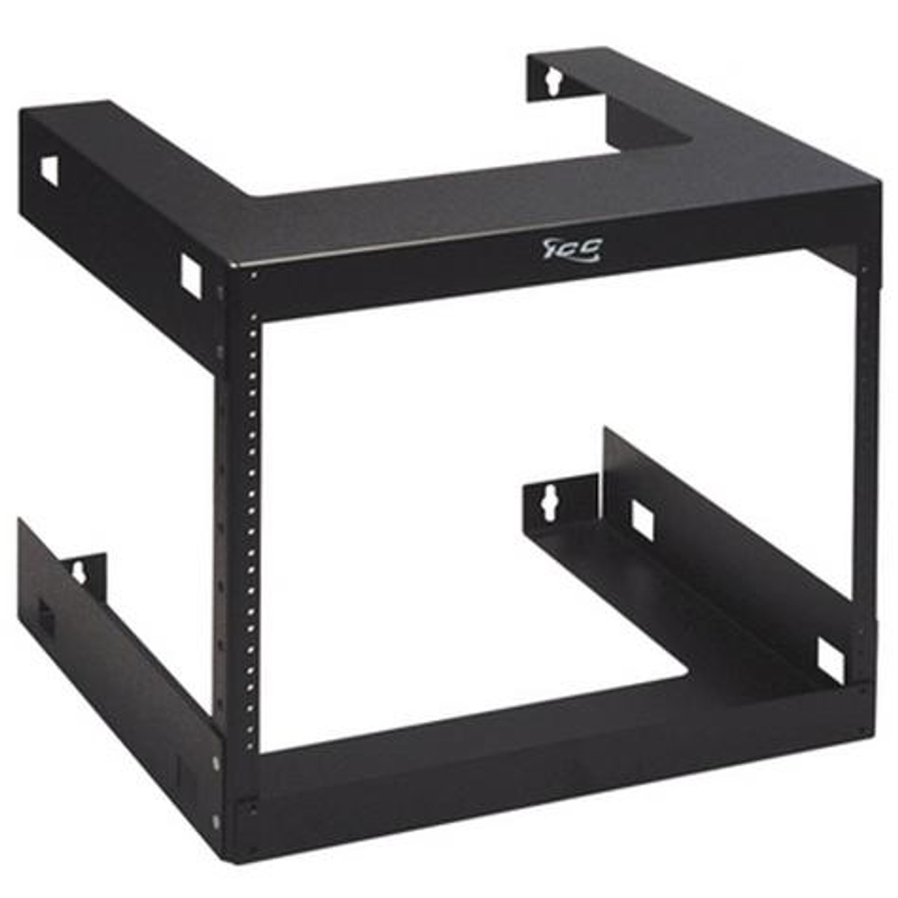 Wall Mount Rack 19" W x 17.75" H x 18" D Black, 8U ICC