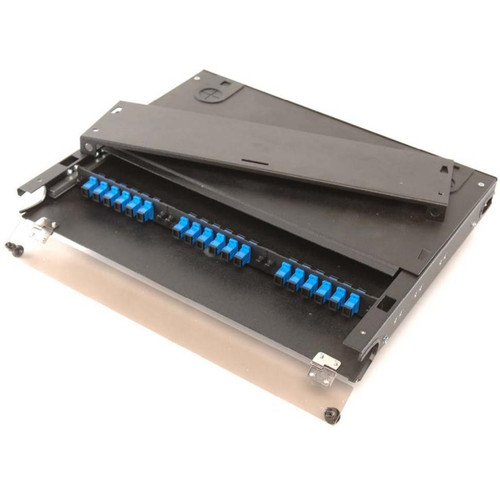 Fiber Enclosure, Rack Mount 1U, holds 3 panels, Black