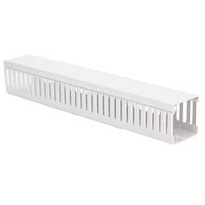 Wire Duct Slotted Base + Cover White 2"W x 2"D x 6'H