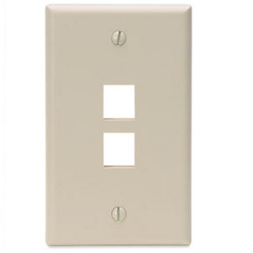 Face Plate 2-Port Ivory Quickport, Leviton