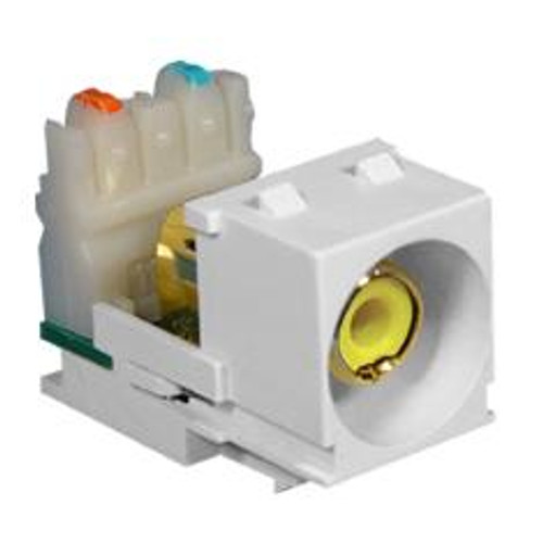 RCA Female to IDC, White Housing, Yellow Insulator, Gold