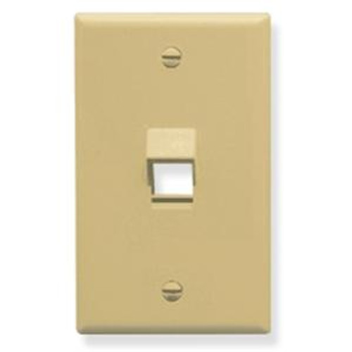 Face Plate Angled 1 Port Ivory ICC