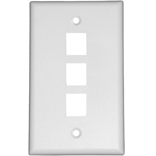 Face Plate 3 Port White