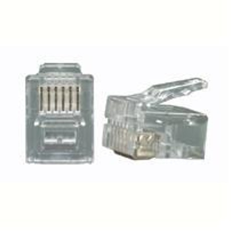 Plug RJ12 6c (for Flat Cable)  SELL BY EACH, MIN. 50 PCS