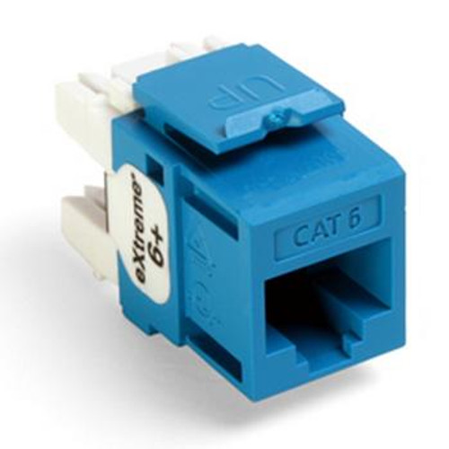 Jack Cat6+ eXtreme Blue 180° RJ45 8P8C Leviton