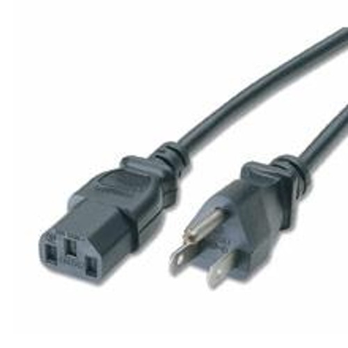Power Cord USA UL 2' NEMA 5-15P To IEC60320-C13 PC To Wall