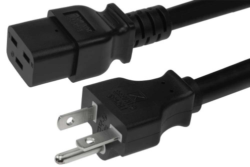 Power Cord 10FT 12 AWG NEMA 5-20P to IEC 60320-C19 20A/125V