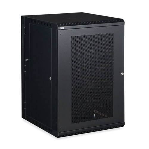 18U LINIER® Swing-Out Wall Mount Cabinet - Vented Door