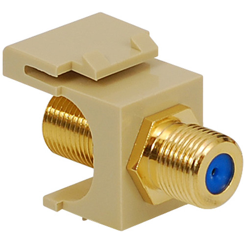 3 GHz F-Type Modular Jack with Gold Plated Connector in HD Style - Ivory