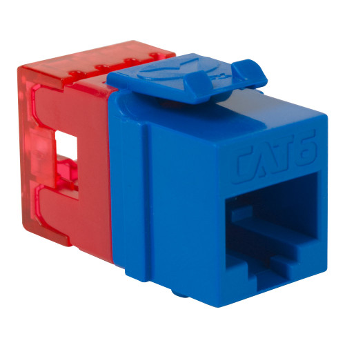CAT6 RJ45 Keystone Jack for HD Style-Blue - 10-Pack