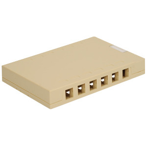 Surface Mount Box with 12 Ports - Ivory