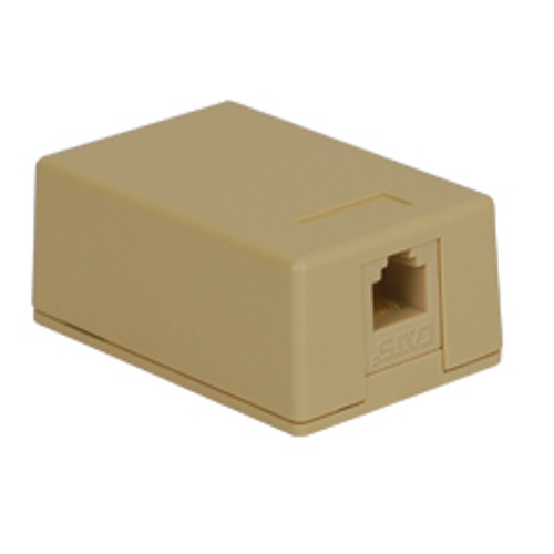 Surface Mount Box Keystone Jack with CAT5e in 8P8C for EZ®