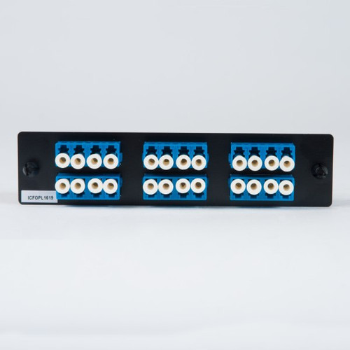 Classic LC-LC Fiber Optic LGX Compatible Adapter Panel with Blue