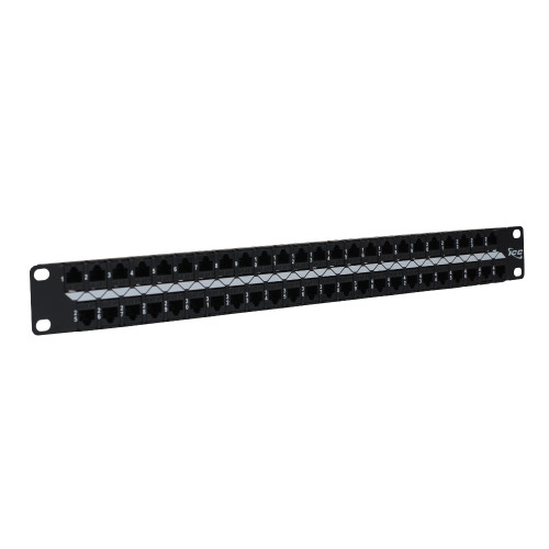 CAT6 Feed-Through Patch Panel with 48 Ports and 1 RMS