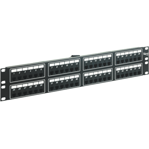 Voice 8P2C Patch Panel with Male Telco in 48 Ports and 2 RMS