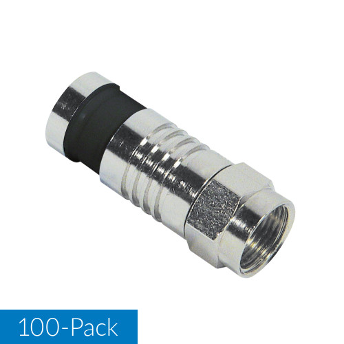 F-Type Compression Connector for RG-59 Cable in 100 Pack