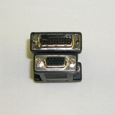 DVI-A male (12+5) to VGA (HD15) female analog video adapter