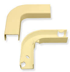 3/4″ Cable Raceway Flat Elbow and Base-Ivory