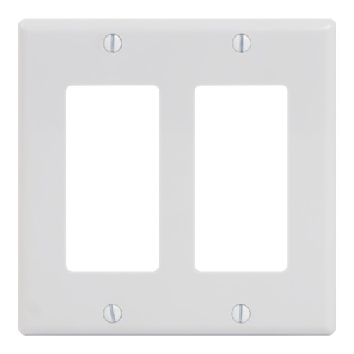 Decorex Faceplate with Two Insert Spaces in Double Gang