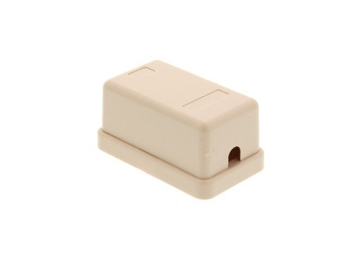 Vertical Cable 1 Port Surface Mount Box - Ivory
