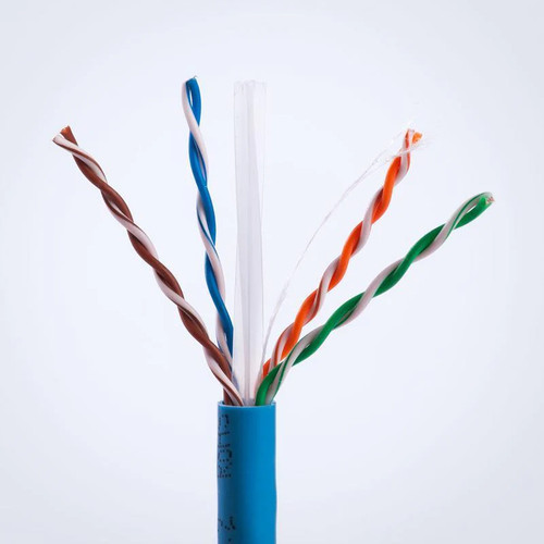 Vertical Cable Category-6 23AWG UTP 8C Solid Bare Copper 550MHz Riser Rated PVC Jacket 1000ft. White