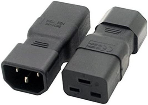 C14 Male to C19 Female AC Adapter Golbalma Black Power Cord Connector for PUD UPS 16A to 10A