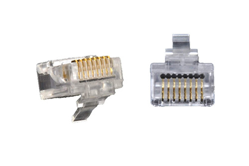 RJ45 8P8C CAT6 Platinum Connector End Pass Through Ethernet One-Piece High Performance Modular Plug RJ45 50 Pieces