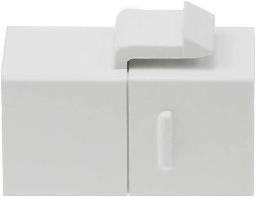 Cat 6 Inline Coupler w/Keystone Latch - White