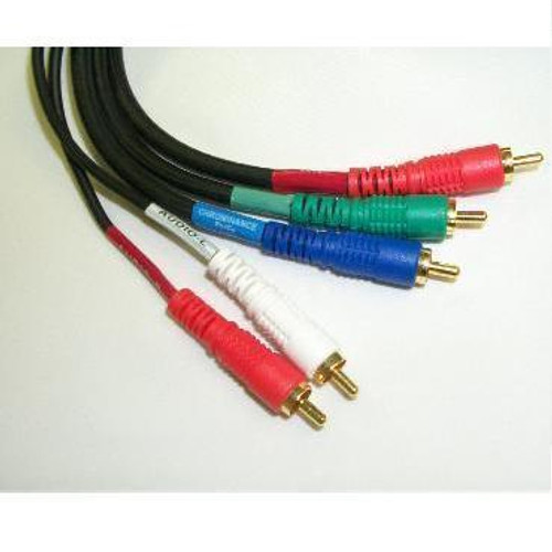 HDTV RCA 5 Plug to 5 Plug M/M  6' Cable (Y/Pb/Pr+2Audio L/R)