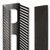 Vertical finger duct 78" black, 4X5", + cover