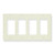 Decora faceplate 4 gang white