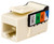 CAT3 Voice Grade Keystone Modular Jack, RJ11 90° 6×6
