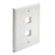 Vertical Cable 2-Port Keystone Faceplate Single Gang ID Labels White Vertical Cable 2-Port Keystone Faceplate Single Gang ID Labels White