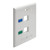 Vertical Cable 2-Port Keystone Faceplate Single Gang ID Labels White Vertical Cable 2-Port Keystone Faceplate Single Gang ID Labels White