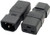 C14 Male to C19 Female AC Adapter Golbalma Black Power Cord Connector for PUD UPS 16A to 10A