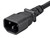 IEC 60320 C14 to IEC 60320 C13 18AWG 10A/1250W 3-Prong SVT, Black, 3ft