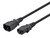 IEC 60320 C14 to IEC 60320 C13 18AWG 10A/1250W 3-Prong SVT Black, 4ft