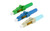 ECO Series™ Field-Assembly LC Type Multimode OM2/3/4 Fiber Optic Connectors - Aqua 1 unit (Duplex)