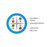 Vertical Cable Category-6A 23AWG UTP 8C Solid Bare Copper 750MHz Plenum Rated (CMP) 1000ft. Blue (065-701/A/P/BL)