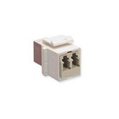 Fiber coupler keystone insert, duplex LC, white, ICC