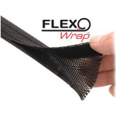 Cable Wrap 0.75" Black, With Velcro, PET, 100 Feet Per Roll