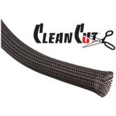 Cable Wrap, Clean Cut 1" Black, PET, 250 feet/roll