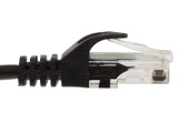 UTP 1' CAT5E Black Patch Cable With Ferrari Boots 568B