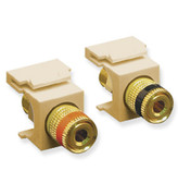 Speaker Jacks, Gold Binding Post, For Ivory Face Plate