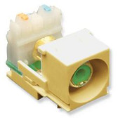 RCA Female to IDC, Ivory Housing, Green Insulator, Gold